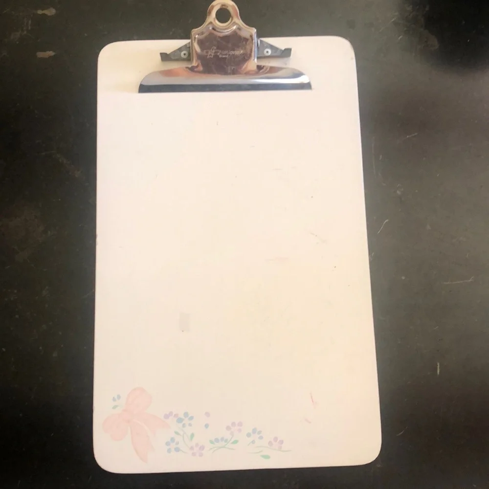 Pink Bow Clipboard